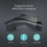 Lectron [Only for J1772 EVs Tesla to J1772 Charging Adapter, Max 48 Amp & 250V - Compatible with Tesla High Powered Connectors, Destination Chargers, and Mobile Connectors (Black)