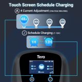 Tera for Tesla Electric Vehicle (EV) Charger: Level 2 J1772 2024 Fully Upgraded ETL Energy Star 48A with Manual Setting Amps & Schedule on Unit 240V