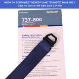 Airplane Seat Belt Extender - FITS SOUTHWEST AIRLINES NEW 737-800/737 MAX8 ONLY- SeatBelt Extension Adjustable 7-25  Length - E8 Safety Certified(Type E)