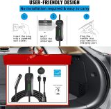 Level 1+2 Tesla Charger,110V to 240V, 16 Amp, NEMA 6-20 Plug and 5-15P Adapter, 21ft Extension Cord - Portable Home Electric Vehicle Charging Station,Compatible with All Tesla Models X/Y/3/S