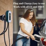 EV Charger Level 2, Ultra Compact, Up to 50 Amp Charging Station for Home, 240V EVSE, Indoor/Outdoor, 23Ft Cable Level 2 EV Charger, Direct Charging，NEMA 14-50 Plug(4-Prong) or Hardwired