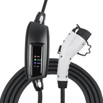 Lectron Electric Vehicle Charger 16 Amp - Level 1 EV Charger (110V) with 21ft Extension Cord & Nema 5-15 Plug Compatible with All J1772 EVs