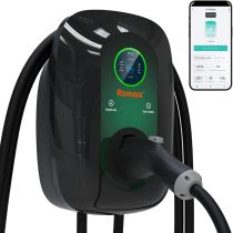 Level 2 EV Charger, NEMA 14-50 EVSE J1772 Charger, 40 Amp 240V, WiFi Control, Adjustable Current, Delay Timer, 25ft Cable EV Chargers for Home Level 2, Electric Vehicle Charging Station, LCD Display