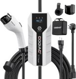 GODIAG Level 1+2 EV Charger - ETL Certified, 16Amp, 110V-240V, 20ft Cable, Portable Electric Car Charger for J1772 EVs with NEMA 6-20 & NEMA 5-15 Plug