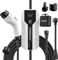 GODIAG Level 1+2 EV Charger - ETL Certified, 16Amp, 110V-240V, 20ft Cable, Portable Electric Car Charger for J1772 EVs with NEMA 6-20 & NEMA 5-15 Plug