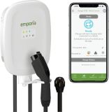 EMPORIA Level 2 EV Charger - NEMA 14-50 EVSE w/ J1772 Charger - 48 amp EV Charger Level 2, 240v WiFi Enabled Electric Vehicle Charging Station, 24ft Electric Car Charger Cable, White