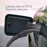 Lectron [Only for J1772 EVs Tesla to J1772 Charging Adapter, Max 48 Amp & 250V - Compatible with Tesla High Powered Connectors, Destination Chargers, and Mobile Connectors (Black)