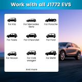 Portable Level 1 and Level 2 EV Charger 240V 32A (7.68kw) with 26ft Charging Cable NEMA 14-50 5-15 for SAE-J1772 Electric Vehicles Charging Station