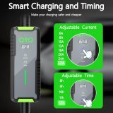 QPQ Level 2 EV Charger 32A 240V, Portable Electric Vehicle Charging Stations with Adjustable Current/Timing Delay, J1772 EV Car Charger Level 2 Charger with 21 FT Cable, NEMA 14-50 Plug