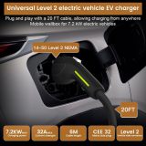 AWESAFE Electric Vehicle Charger Level 2 EV Charger, 7.6KW Portable Fast Charger with J1772 Connector, 32Amp NEMA 14-50 Plug, Scheduled Charging, Plug-in Home EV Charging Station