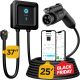 EVIQO Level 2 EV Charger - 48 Amp EV Charger Level 2, 240V Electric Vehicle Charging Stations, EV Level 2 Charger NEMA 14-50/Hardwire EVSE Level 2 Charger, 25' Cord Electric Car Charger Energy Star/UL