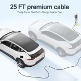Level 2 EV Charger - 40 Amp RFID Card 25ft Cable Outdoor Indoor EV Charger Level 2 with NEMA 14-50 Plug WiFi Enabled Electric Car Charger 240V Electric Vehicle Charging Stations