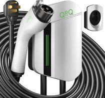 QPQ Level 2 EV Charger 48Amp 240V 25FT Cable EV Chargers for Home Level 2,Electric Car Charger Indoor/Outdoor Wall Electric Vehicle Charging Stations with NEMA 14-50 Plug for J1772 EVs