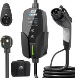 EV Chargers for Home Level 2 - Portable 32A Level 2 EV Charger NEMA 14-50 with 25ft Cable, Adjustable Current/Delay Charging for Electric Car Charger