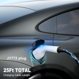 QPQ Level 2 EV Charger 48Amp 240V 25FT Cable EV Chargers for Home Level 2,Electric Car Charger Indoor/Outdoor Wall Electric Vehicle Charging Stations with NEMA 14-50 Plug for J1772 EVs