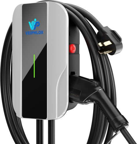 Level 2 EV Charger 40 Amp, EV Chargers for Home 240V, Electric Car Charger 9.6kW, Outdoor/Indoor Electric Vehicle Fast Charging Stations, EVSE with NEMA 14-50 Plug, 25ft Cable, J1772