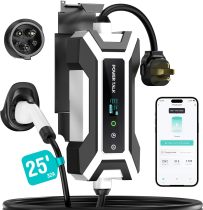 Electric Vehicle Charger Level 2 J1772 Portable EV Charger 32A 16A 240V ETL NEMA14-50 Plug Fast EV Car Charging Station with Wi-Fi 25ft Cable Holder