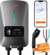 WOLFBOX Level 2 EV Charger 50 Amp - Smart Display, RFID Card, 25ft Cable, Outdoor/Indoor, Hardwired EV Charger Level 2, WiFi Enabled Electric Car Charger, 240V Electric Vehicle Charging Stations