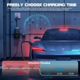 GRECELL Portable EV Charger Level 2, ETL Certified 32A NEMA 14-50 Electric Vehicle Charger, 240V 7.4KW Level 2 Car Charger for SAE-J1772 with 25FT Cable Current Adjustable and Reservation Charging