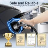 Level 2 EV Charger - 40 Amp RFID Card 25ft Cable Outdoor Indoor EV Charger Level 2 with NEMA 14-50 Plug WiFi Enabled Electric Car Charger 240V Electric Vehicle Charging Stations