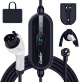Level 2 Electric Vehicle EV Charger, 32A 240V NEMA 14-50 Plug, Portable Indoor/Outdoor EVSE SAE J1772 EV Car Charging Station w/Delay Timer, 16ft Premium Cable ETL Certified