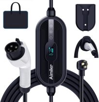 Level 2 Electric Vehicle EV Charger, 32A 240V NEMA 14-50 Plug, Portable Indoor/Outdoor EVSE SAE J1772 EV Car Charging Station w/Delay Timer, 16ft Premium Cable ETL Certified