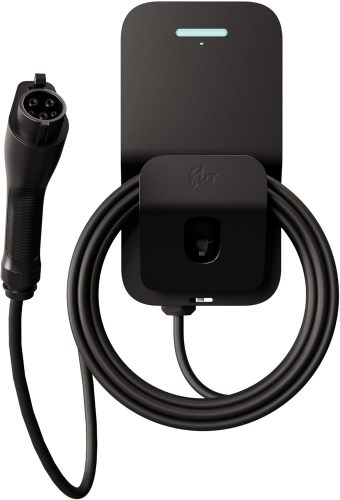 FLO Home X6 Level 2 Electric Vehicle Charging Station, 12 kW at 50 amp/240 V, Fast Home Charging for All EVs, Hardwired, UL/Energy Star Certified, 25 ft Cable, Toughest Outdoor Rating, Black Aluminum