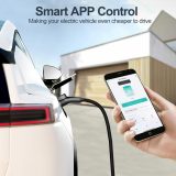 Level 2 EV Charger 40 Amp - RFID Card, 25ft Cable, Outdoor/Indoor, NEMA 14-50 EV Charger Level 2, WiFi Enabled Electric Car Charger, Electric Vehicle Charging Stations