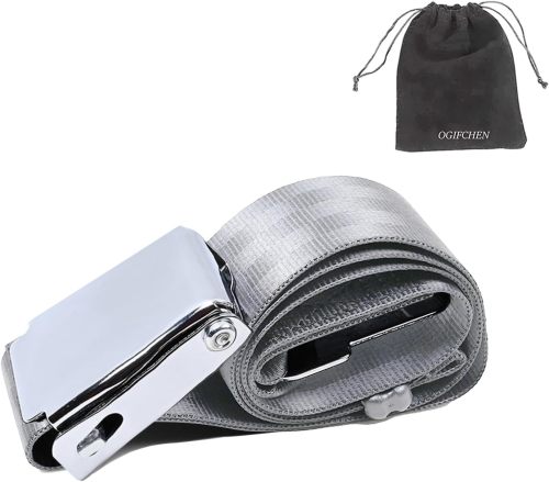 OGIFCHEN Adjustable 7-39  Airplane Seat Belt Extender - Universal Seat Belt Extender for Airplanes - FITS All Airlines in US Except Southwest （Gray）