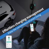 Level 1 EV Charger, 16A 110-240V 25FT Cable J1772 Charger, Portable Electric Vehicle Charging Equipment with NEMA 6-20 Plug, Adjustable Current, Delay Timer, App Control, FCC ETL Certified