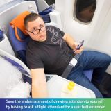 Airplane Seat Belt Extender, 7-31  Airline Seatbelt Extender Adjustable - FITS ALL Airlines in US Except Southwest-Free Carrying Case (Silver)