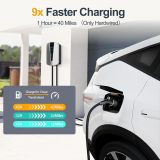 Level 2 EV Charger 40 Amp - RFID Card, 25ft Cable, Outdoor/Indoor, NEMA 14-50 EV Charger Level 2, WiFi Enabled Electric Car Charger, Electric Vehicle Charging Stations