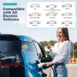 Level 2 Electric Vehicle EV Charger, 32A 240V NEMA 14-50 Plug, Portable Indoor/Outdoor EVSE SAE J1772 EV Car Charging Station w/Delay Timer, 16ft Premium Cable ETL Certified