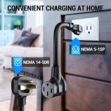 Tera Electric Vehicle Charger Portable: Level 2 & 1 J1772 16A 8A 110V 240V ETL NEMA 14-50 Plug Indoor & Outdoor EV Charging Station with NEMA 5-15 Adapter Cord 23FT Cable P02
