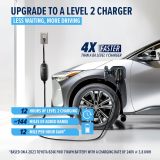 Asani Level 1 & 2 EV Charger - 110-240V at 16 Amps - Portable Electric Vehicle EV Charger with NEMA 6-20 with NEMA 5-15 Adapter Plug for J1772 Electric Cars