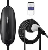 BougeRV Portable EV Charger Cable (16A, 25FT) EVSE Electric Vehicle Charging Station (NEMA6-20 with Adapter for NEMA5-15)
