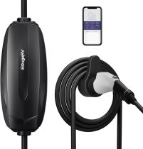 BougeRV Portable EV Charger Cable (16A, 25FT) EVSE Electric Vehicle Charging Station (NEMA6-20 with Adapter for NEMA5-15)