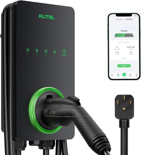Autel MaxiCharger Level 2 EV Charger up to 40Amp, 240V, Indoor/Outdoor Fast Electric Vehicle Charging Station with Flexible 25-Foot Cable, NEMA 14-50 Plug, Dark Gray