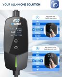 EV Chargers for Home Level 2 - Portable 32A Level 2 EV Charger NEMA 14-50 with 25ft Cable, Adjustable Current/Delay Charging for Electric Car Charger