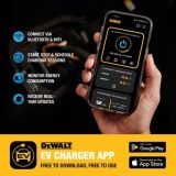 DEWALT Electric Vehicle Level 2 EV Charger up to 48 Amps 240V, App Control Bluetooth & Wi-Fi, CSA Certified Indoor/Outdoor Hardwired Wall Mounted Charging Station with 25 ft. Cable