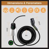 AWESAFE Electric Vehicle Charger Level 2 EV Charger, 7.6KW Portable Fast Charger with J1772 Connector, 32Amp NEMA 14-50 Plug, Scheduled Charging, Plug-in Home EV Charging Station