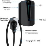 Home Level 2 EV Charger 48 Amp 240V Indoor/Outdoor EVSE Electric Vehicle Charging Stations 25ft Cable for J1772 EVs Tesla Charger ev Chargers for Home Level 2 (for Tesla black4.3‘ 11kw)