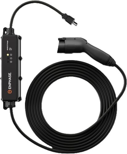 Enphase Mobile EV Charger, 12 A, Safety Certified, Indoor/Outdoor, 25ft Rugged Cable & SAE J1772 Connector, 120V, NEMA 5-15 Plug