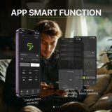 Level 2 EV Charger 40A Smart Electric Car Home Charger Motion-Activated Display 240V with NEMA 14-50 Plug J1772 Connector 25FT Cable APP and WiFi Vehicle Charging Stations ETL Listed