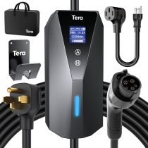 Tera Electric Vehicle Charger Portable: Level 2 & 1 J1772 16A 8A 110V 240V ETL NEMA 14-50 Plug Indoor & Outdoor EV Charging Station with NEMA 5-15 Adapter Cord 23FT Cable P02
