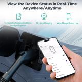 Level 2 EV Charger (J1772 & Tesla, 40A, 240V, 25FT, 9.68kw) Home/Travel Portable Electric Vehicle Charging Station,Adjustable Current/Timing Delay，Equipped with Smart APP