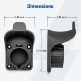 Anina EV Charger Holder SAE J1772 Charging Cable Organizer for Portable Electric Car Charger Cable Hanger Electric Vehicle Charging Cord Holder Wall-Mount Connector Space Saving