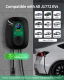 Level 2 EV Charger, NEMA 14-50 EVSE J1772 Charger, 40 Amp 240V, WiFi Control, Adjustable Current, Delay Timer, 25ft Cable EV Chargers for Home Level 2, Electric Vehicle Charging Station, LCD Display