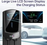 Level 2 EV Charger, Max 48A 240V 11.5KW, Wi-Fi Bluetooth APP Enabled EVSE,4.3 Inch Display,25ft Cable,NEMA 14-50 Plug Electric Vehicle Charging Station Compatible with All SAE J1772 EV Models