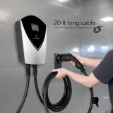 Lectron Bundle - V-Box 48 Amp Electric Vehicle Charging Station & EV Charger Pedestal Stand for V-Box